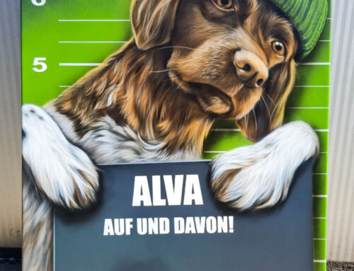 Hund auf Leinwand ALVA